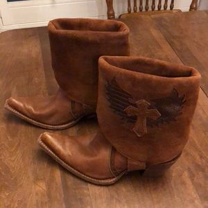 Vintage Cowboy Boots! Corral boots w crosses!